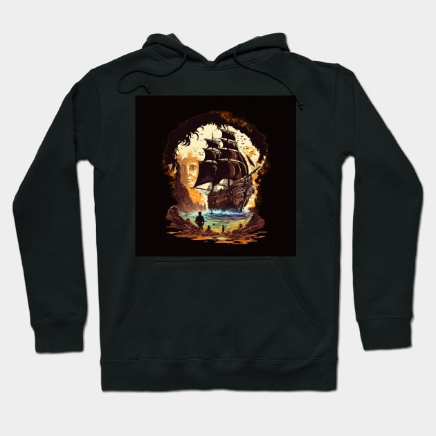 Pirate Ship - the goonies Hoodie by Buff Geeks Art